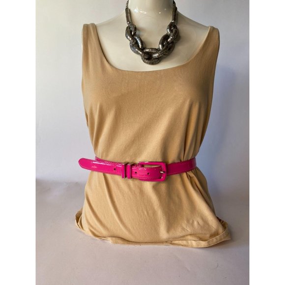 Hot Pink All Leather Belt Style# 50312P